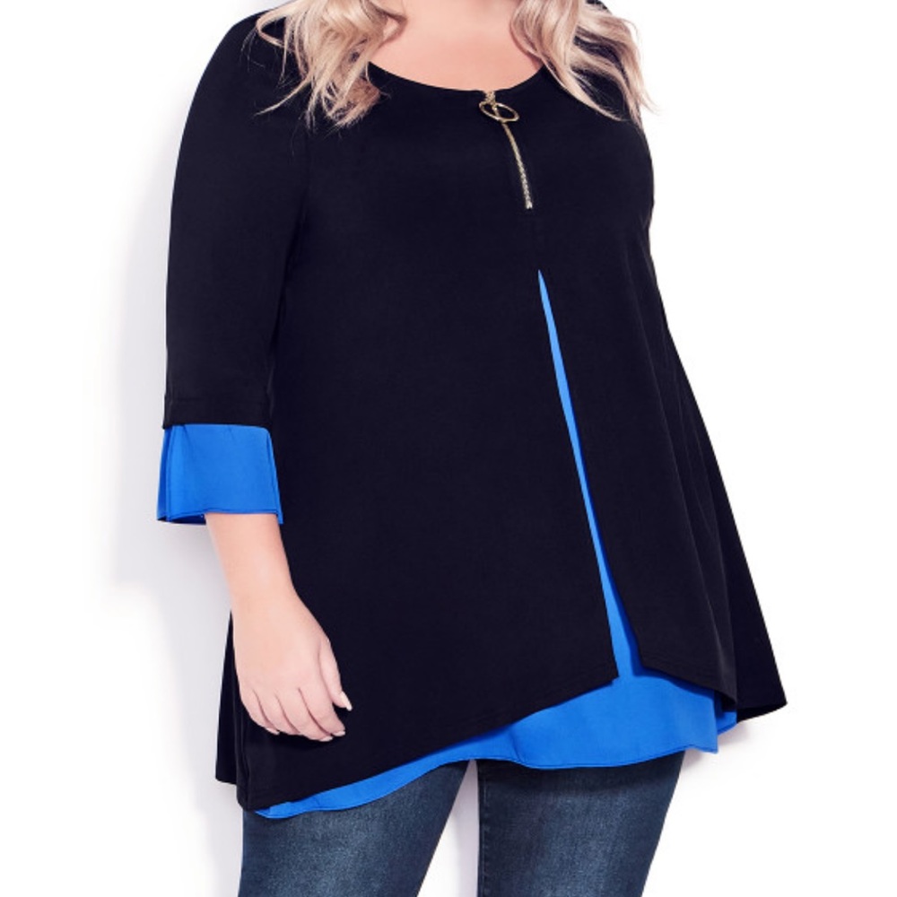 Avenue Quarter Zip Dressy Tara Tunic